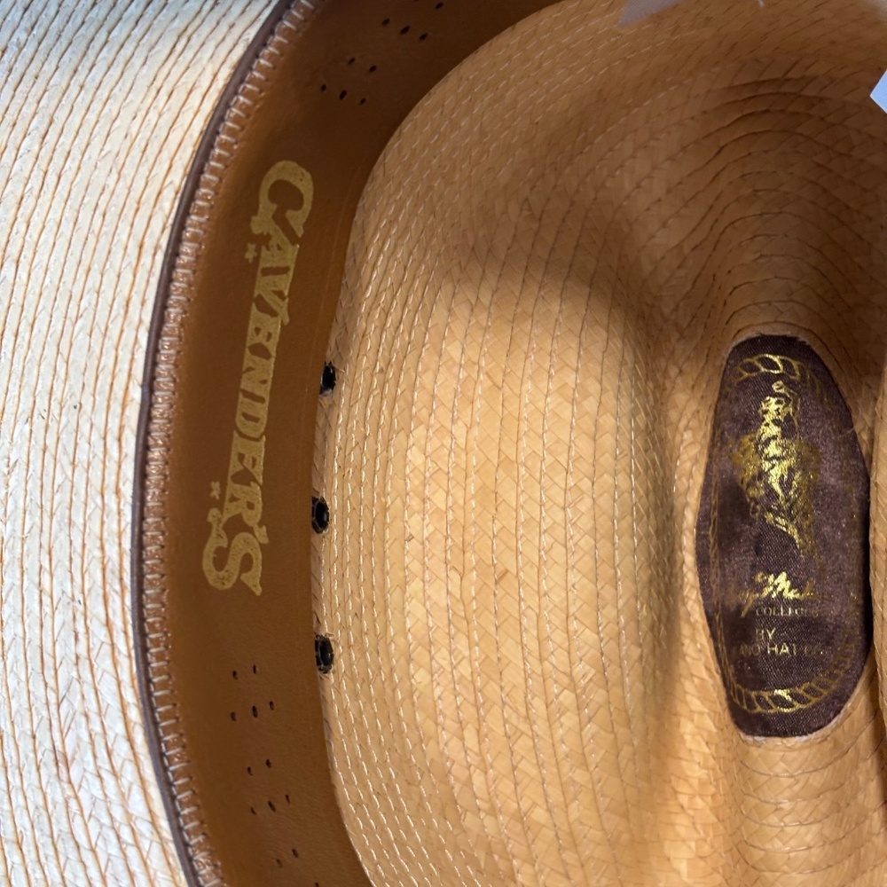 Larry Mahan's Straw Western Cowboy Hat by Milano Size 6 7/8 Made in USA - Picture 9 of 12